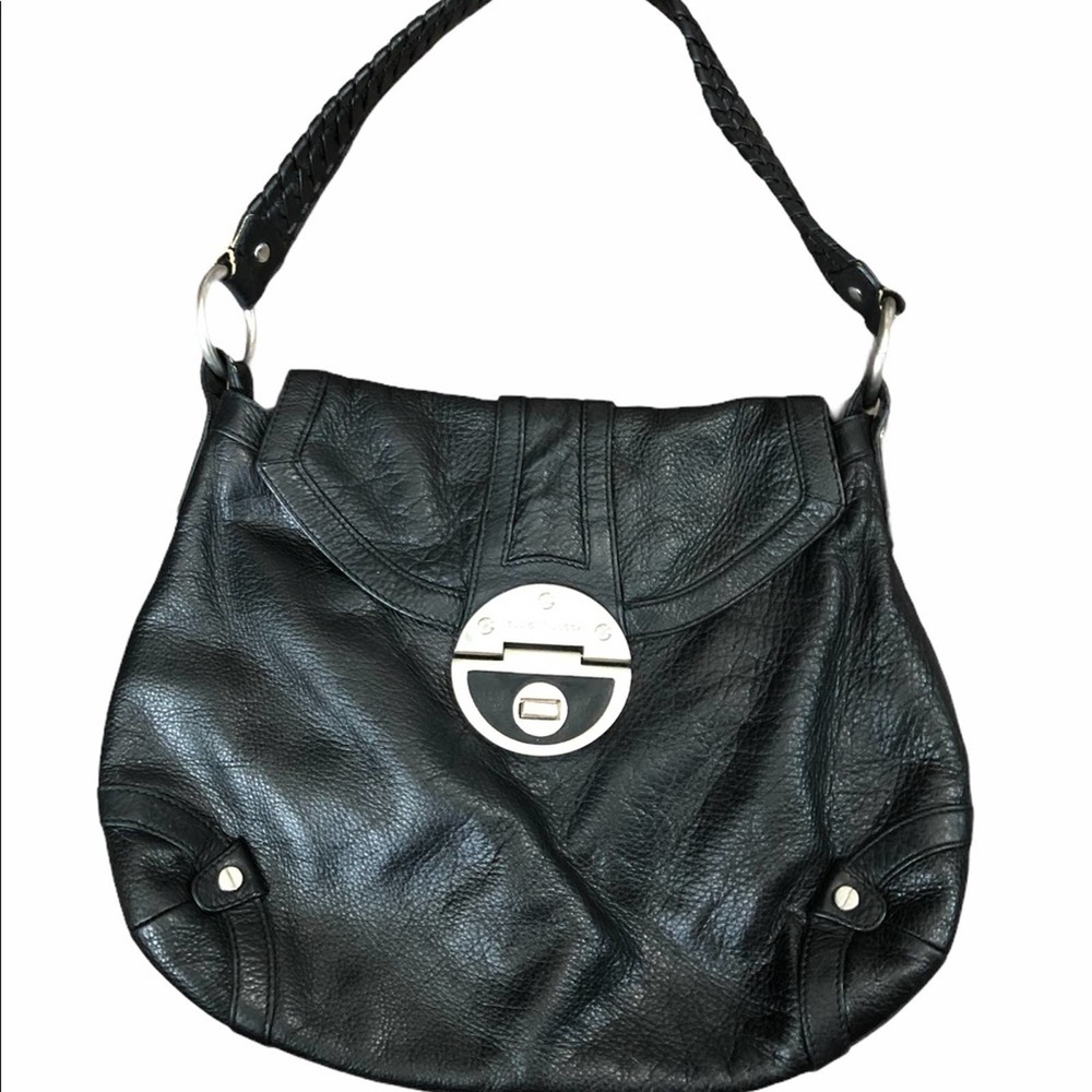 Elliot Lucca black leather shoulder bag